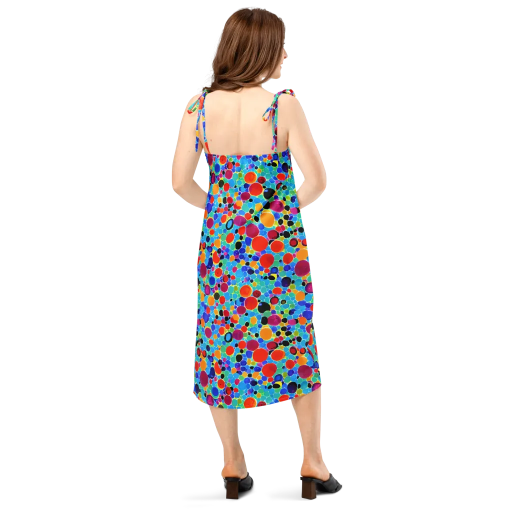 Prismatic Pebbles on Slip Dress — Back
