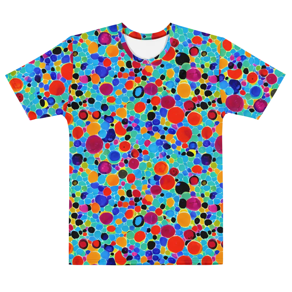 Prismatic Pebbles on Men's Cotton Crew Neck T-Shirt — Front