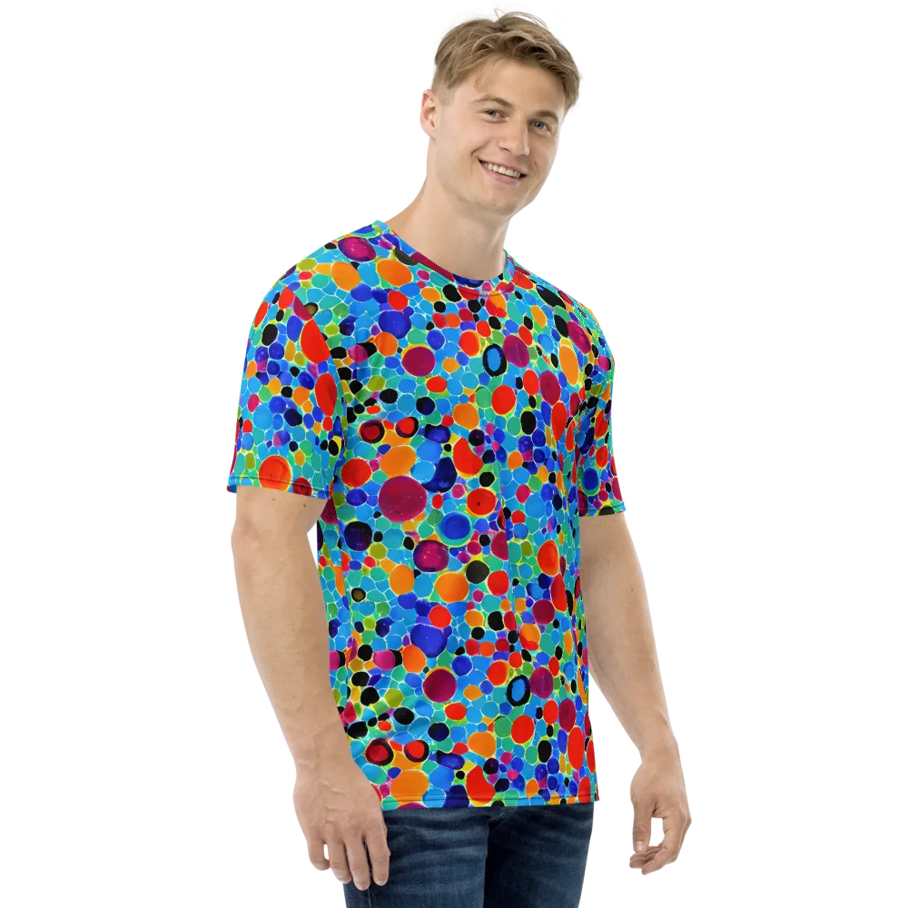 Prismatic Pebbles on Men's Crew Neck T-Shirt — Right