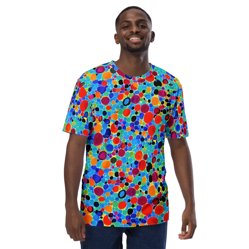 Prismatic Pebbles on Men's Crew Neck T-Shirt — Front