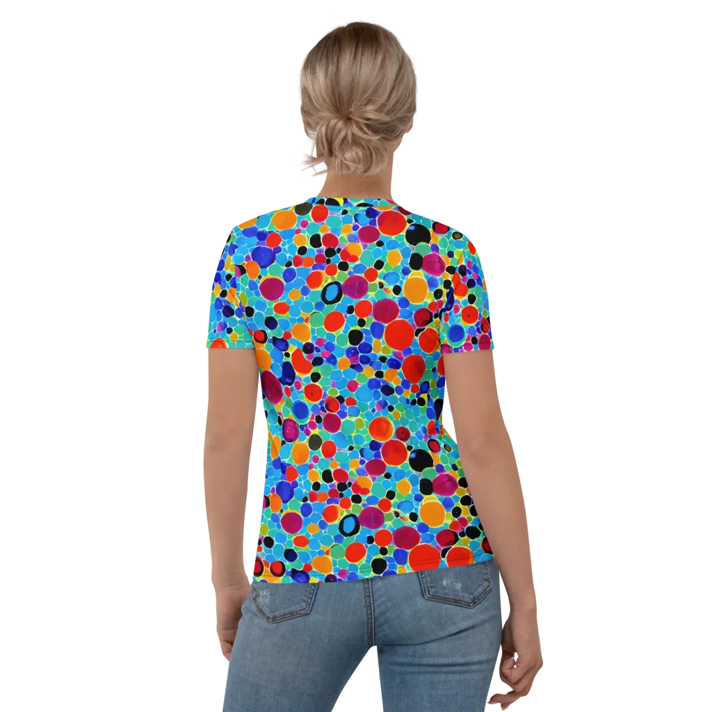 Prismatic Pebbles on Women's Crew Neck T-Shirt — Back
