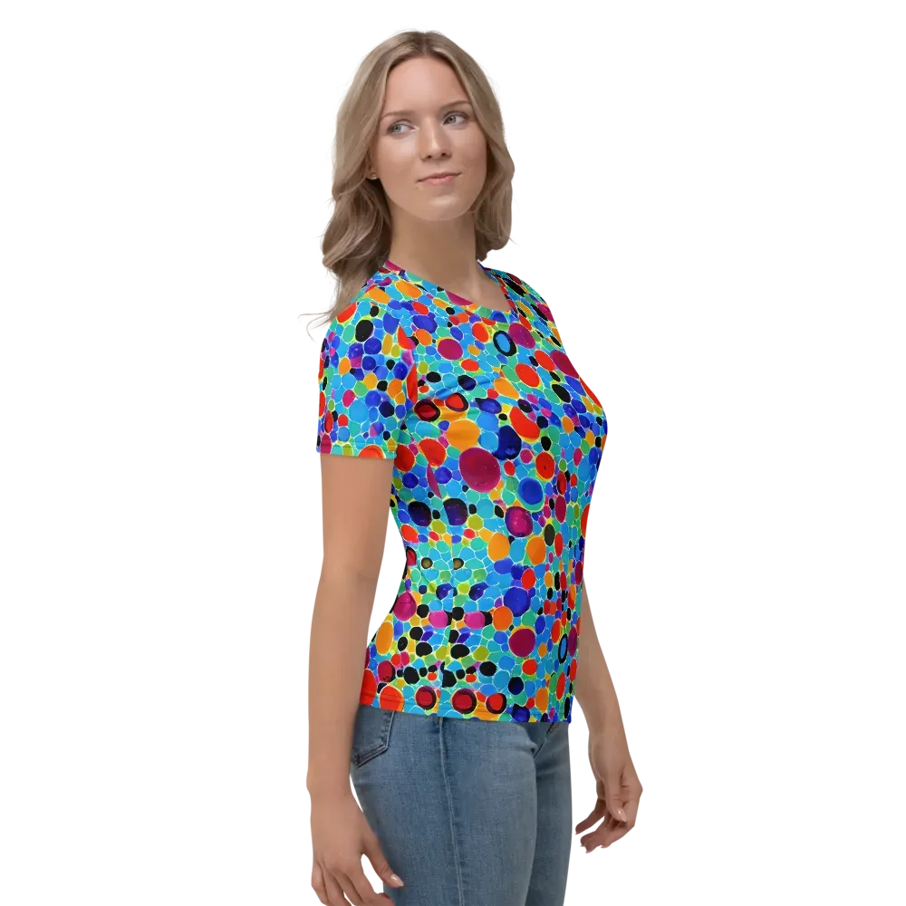 Prismatic Pebbles on Women's Crew Neck T-Shirt — Right