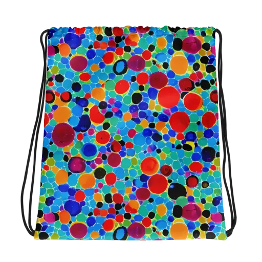 Prismatic Pebbles on a Drawstring Bag