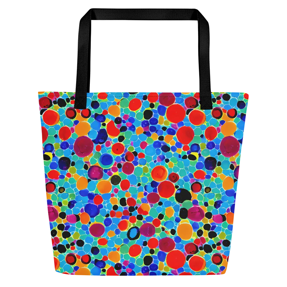 Prismatic Pebbles on Large Tote Bag W/ Pocket — Front