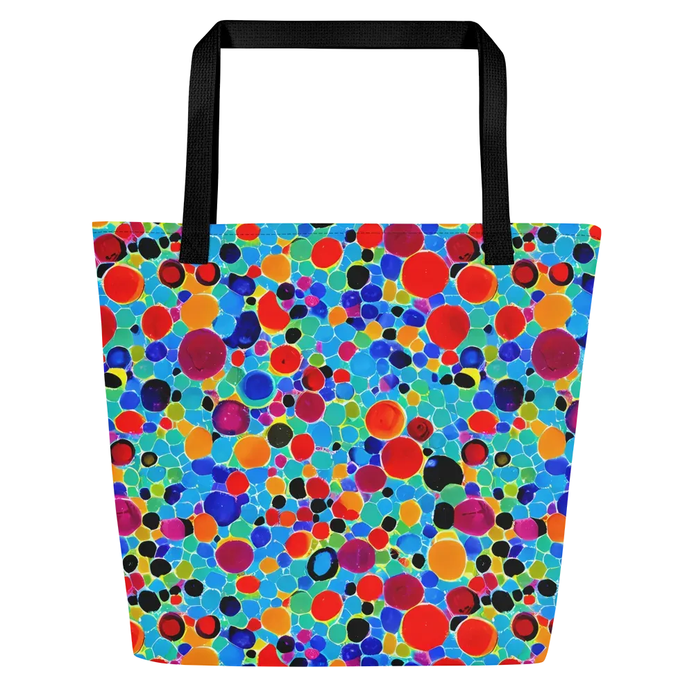 Prismatic Pebbles on Large Tote Bag W/ Pocket — Front