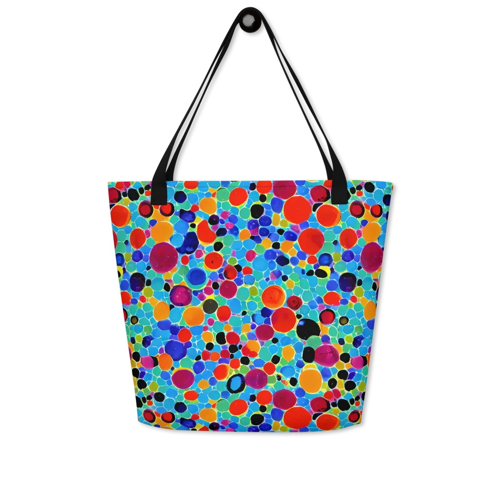 Prismatic Pebbles on Large Tote Bag W/ Pocket — Front