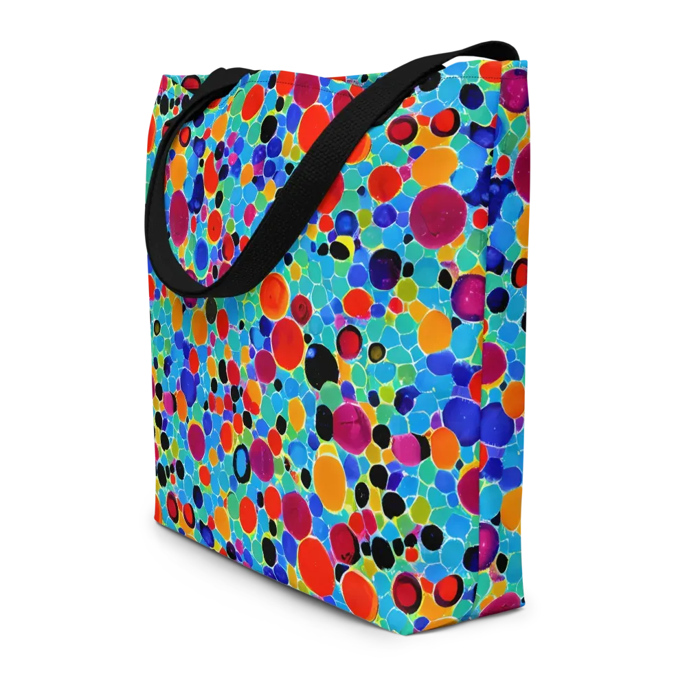 Prismatic Pebbles on Large Tote Bag W/ Pocket — Front