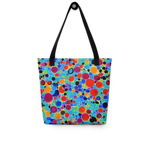 Prismatic Pebbles on a Tote Bag
