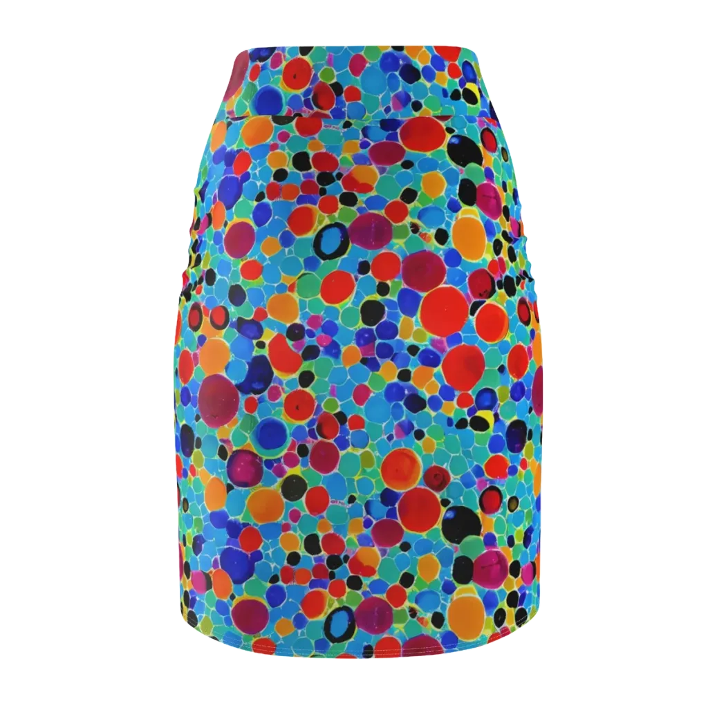 Prismatic Pebbles on Pencil Skirt — Back