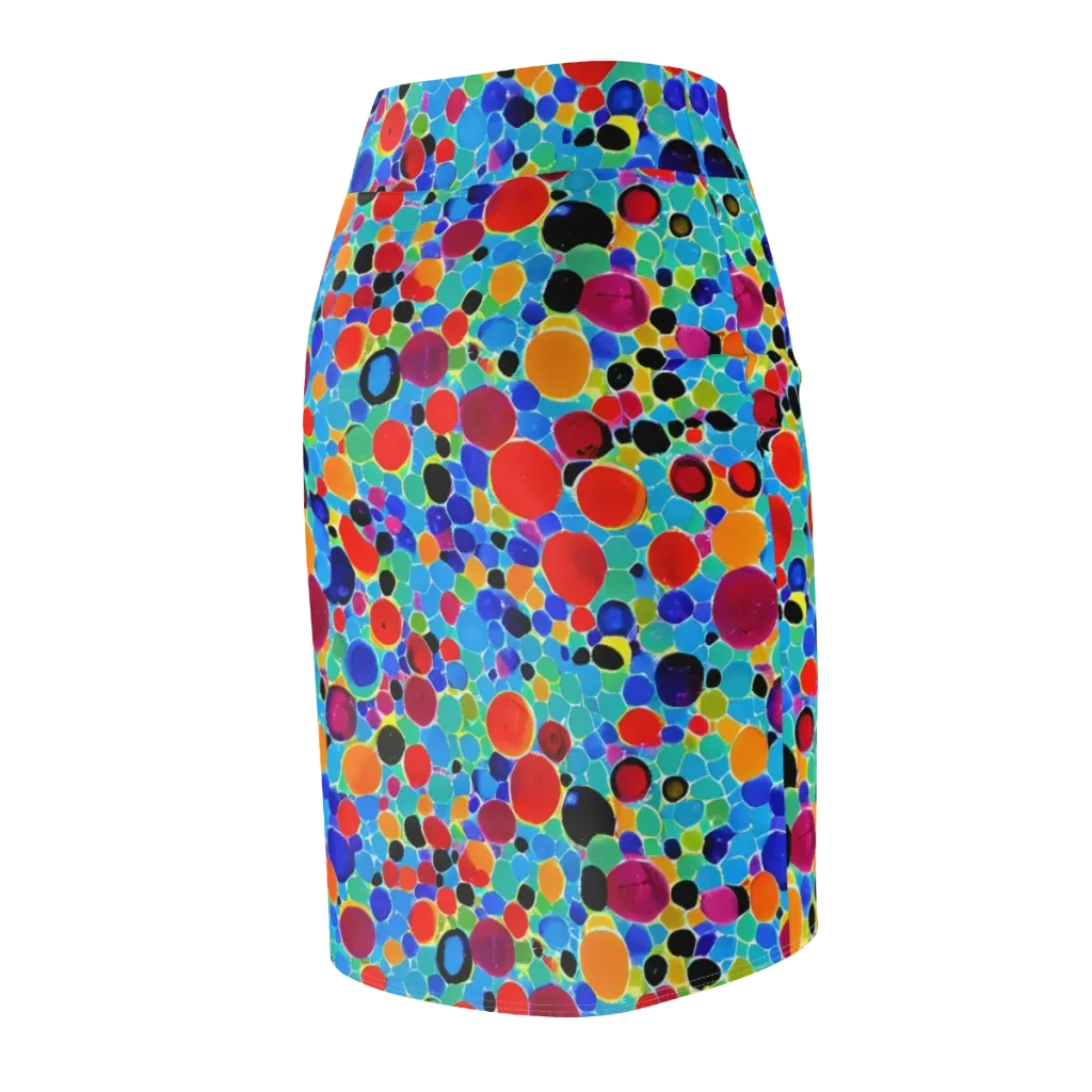 Prismatic Pebbles on Pencil Skirt — Back Side