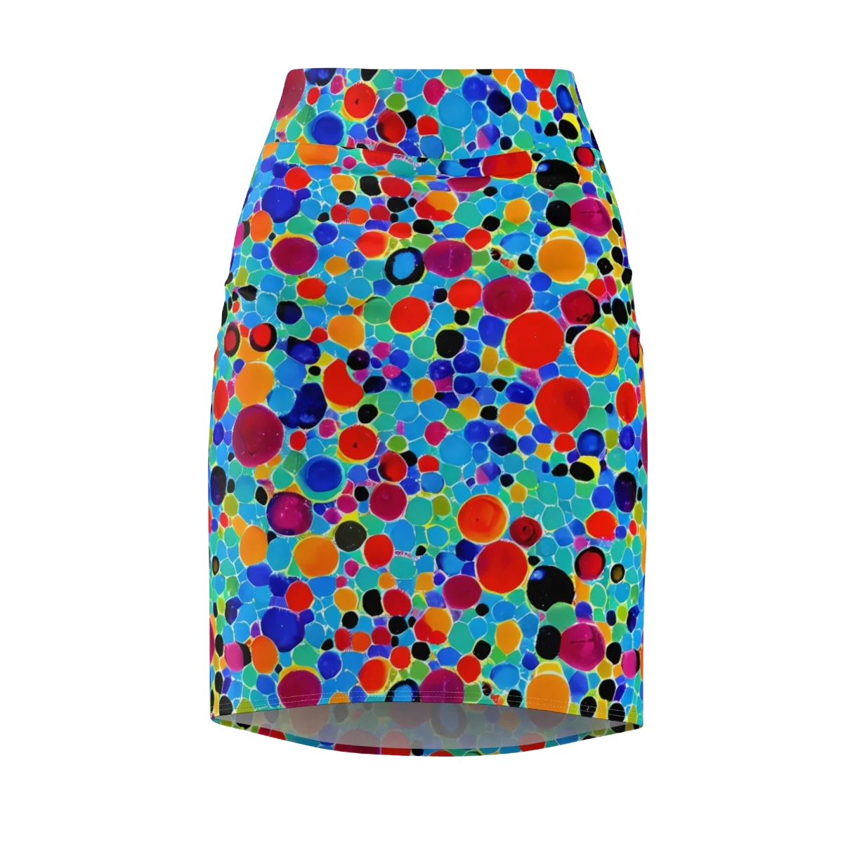 Prismatic Pebbles on Pencil Skirt — Front