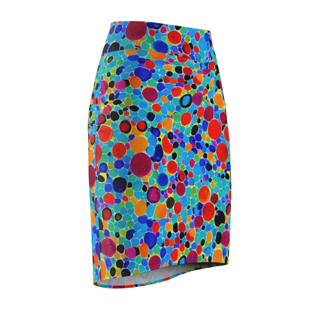 Prismatic Pebbles on Pencil Skirt — Front Side