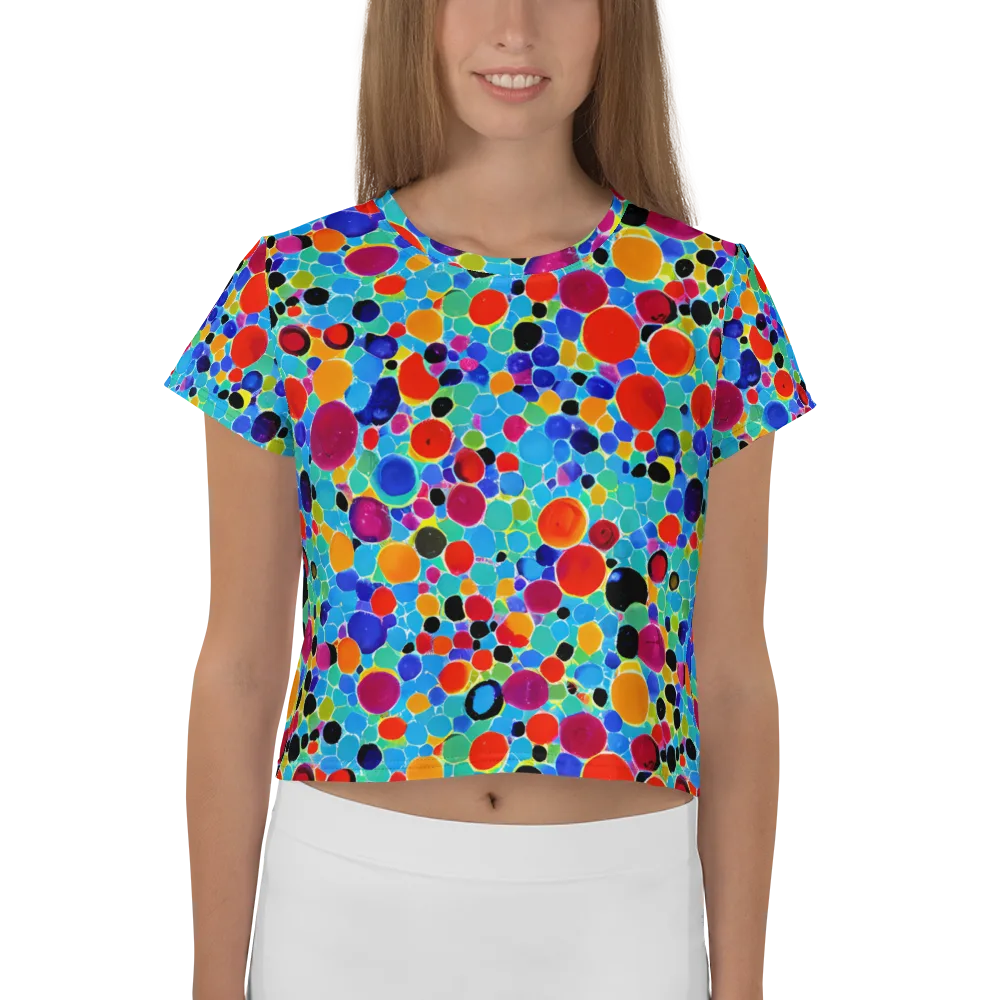 Prismatic Pebbles on Crop Tee — Front