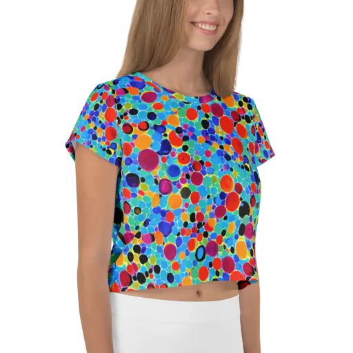 Prismatic Pebbles on a Crop Tee