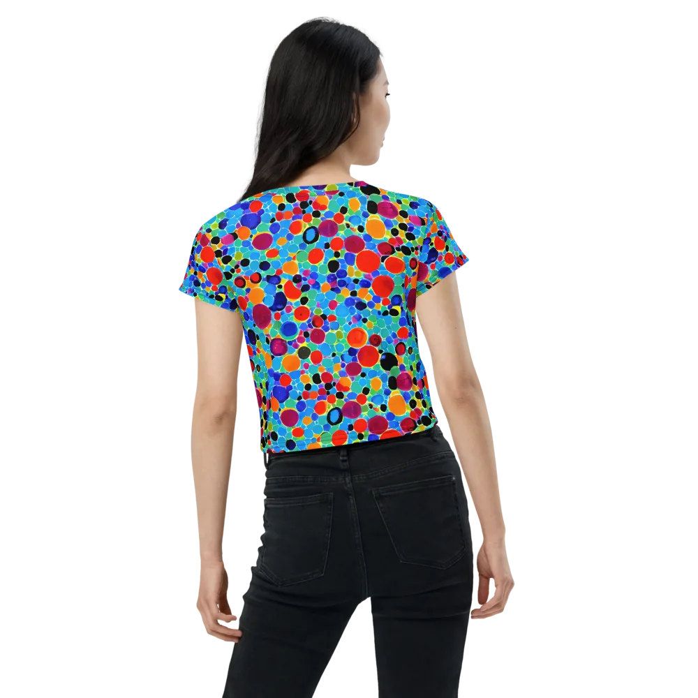 Prismatic Pebbles on Crop Tee — Back