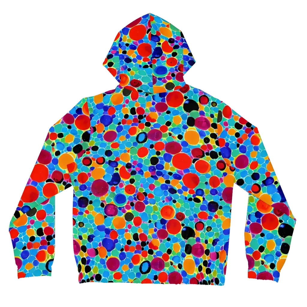Prismatic Pebbles on Women's Full-Zip Hoodie — Back