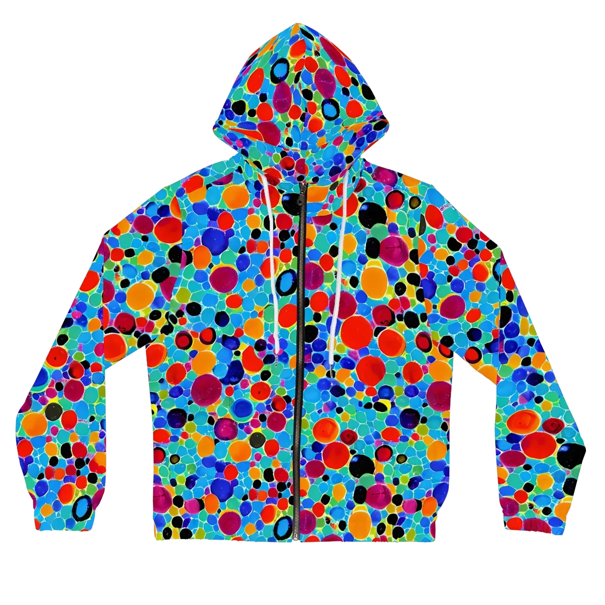 Prismatic Pebbles on Women's Full-Zip Hoodie — Front