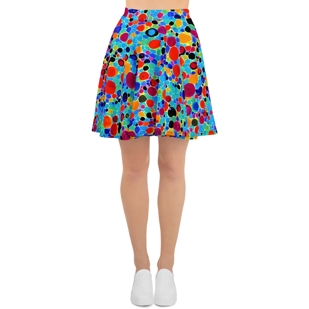 Prismatic Pebbles on Skater Skirt — Front
