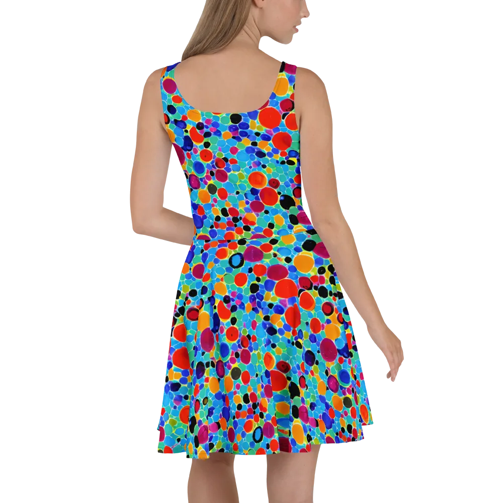 Prismatic Pebbles on Skater Dress — Back