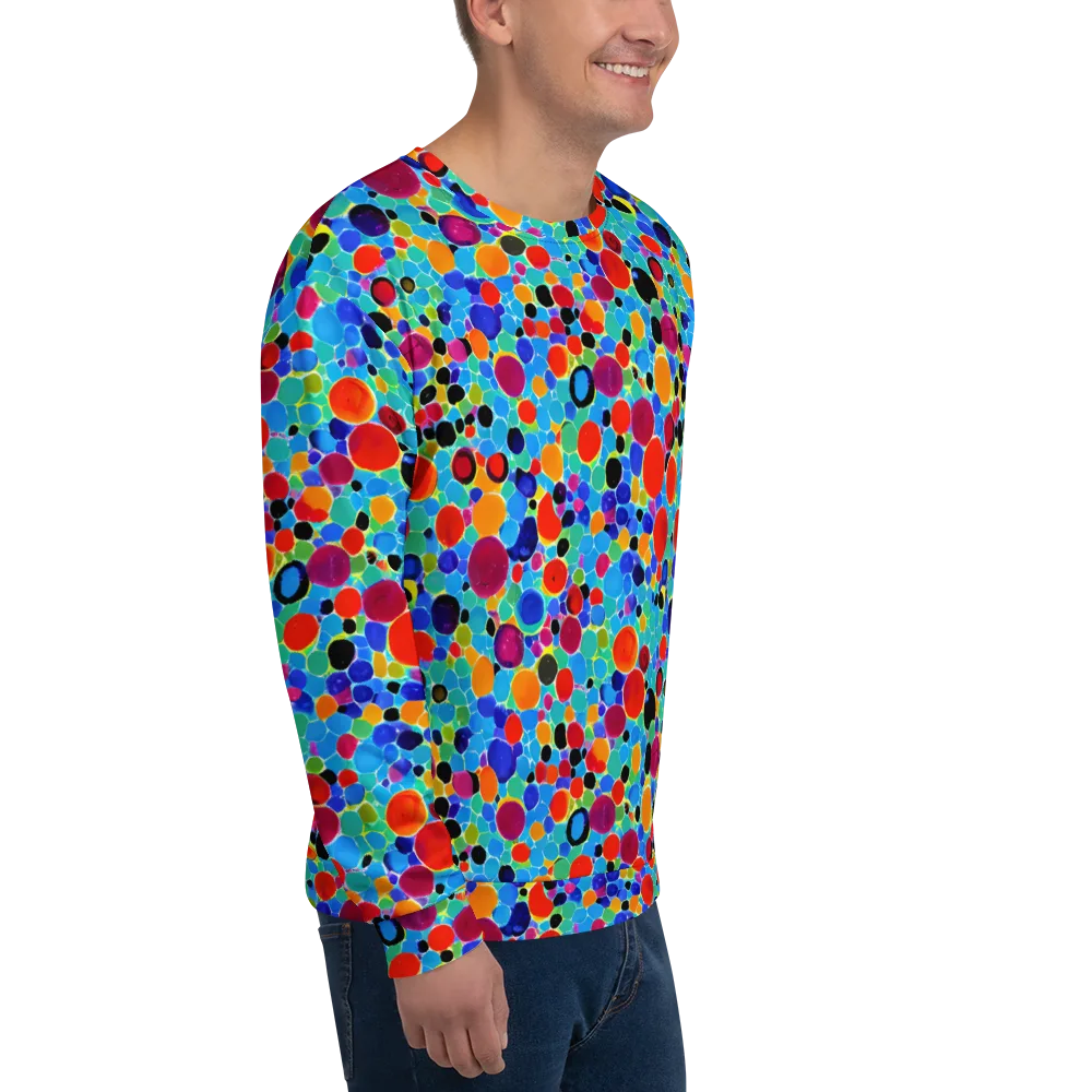 Prismatic Pebbles on Sweatshirt — Right Front