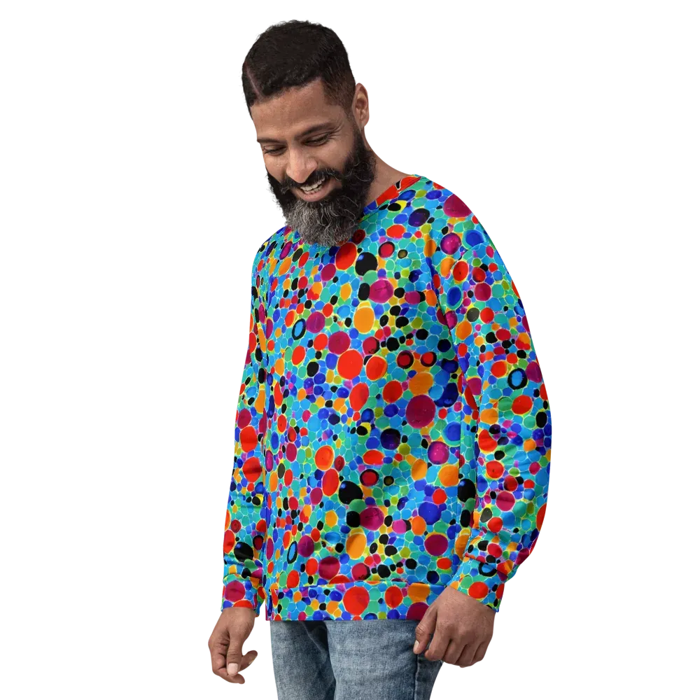 Prismatic Pebbles on Sweatshirt — Left Front