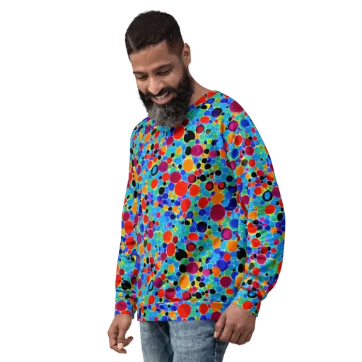 Prismatic Pebbles on a Sweatshirt