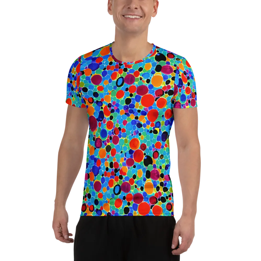Prismatic Pebbles on Men's Athletic T-Shirt — Front