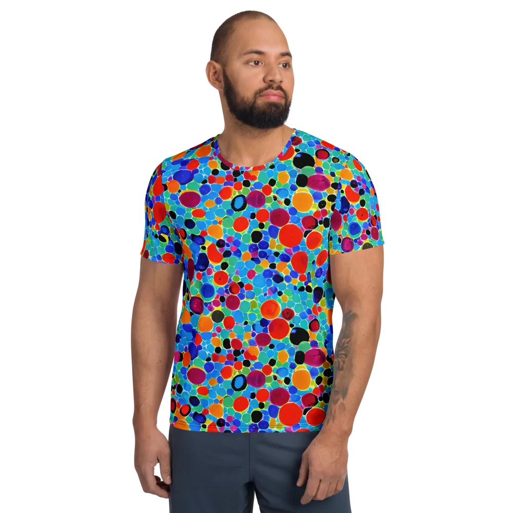 Prismatic Pebbles on Men's Athletic T-Shirt — Front