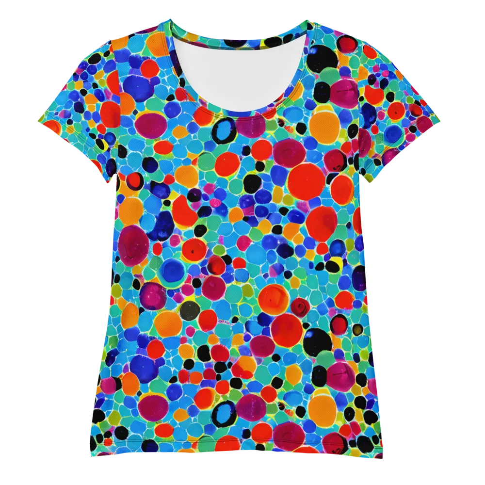 Prismatic Pebbles on Women's Athletic T-Shirt — Front