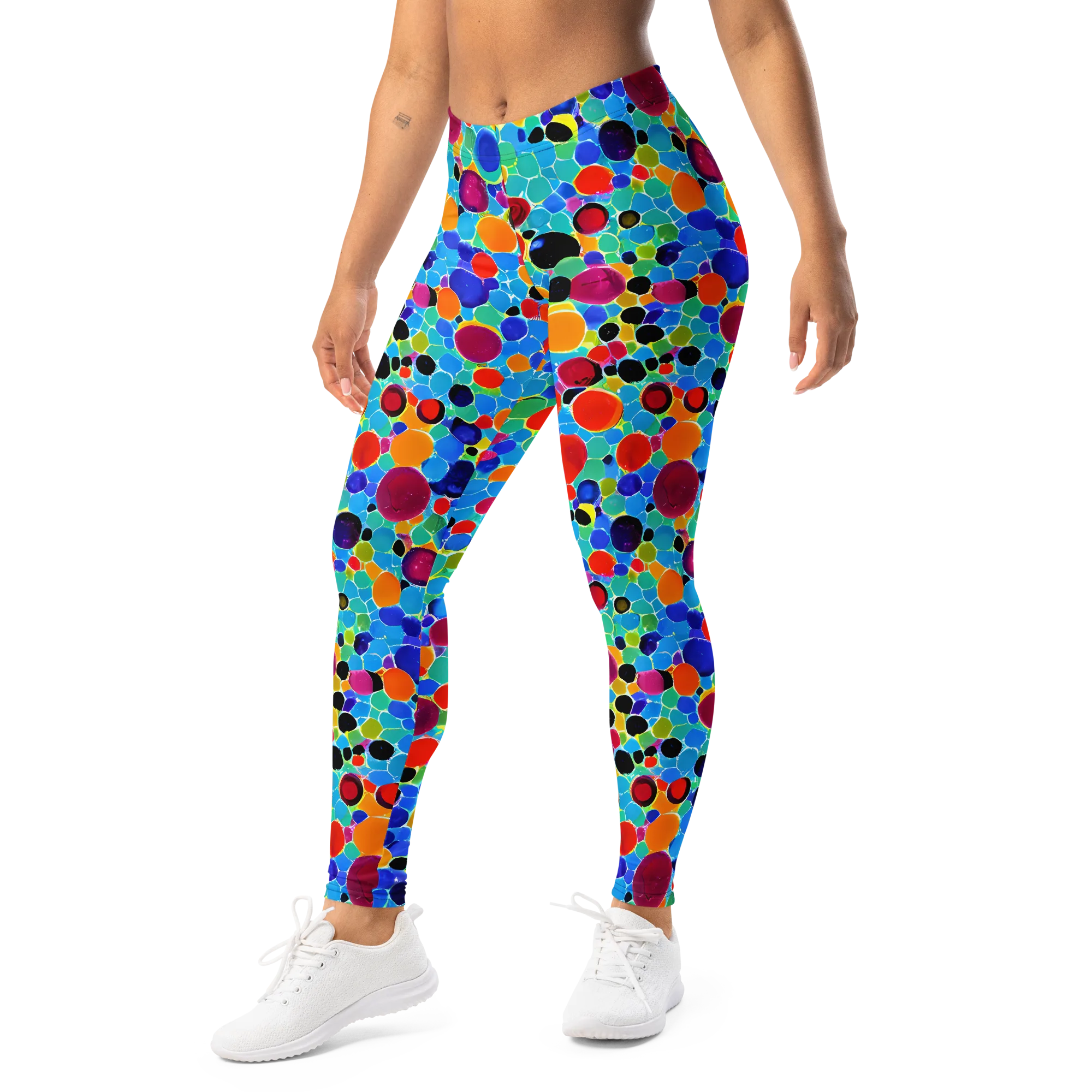 Prismatic Pebbles on Leggings — Left Front
