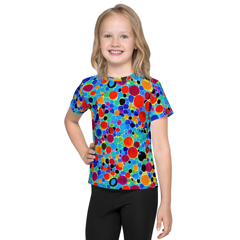 Prismatic Pebbles on Kids Crew Neck T-Shirt — Front