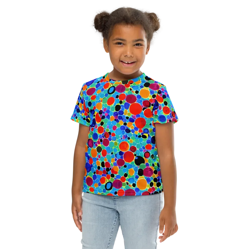 Prismatic Pebbles on Kids Crew Neck T-Shirt — Front