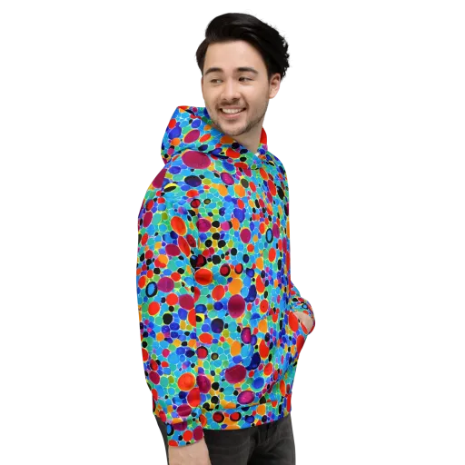 Prismatic Pebbles on a Hoodie