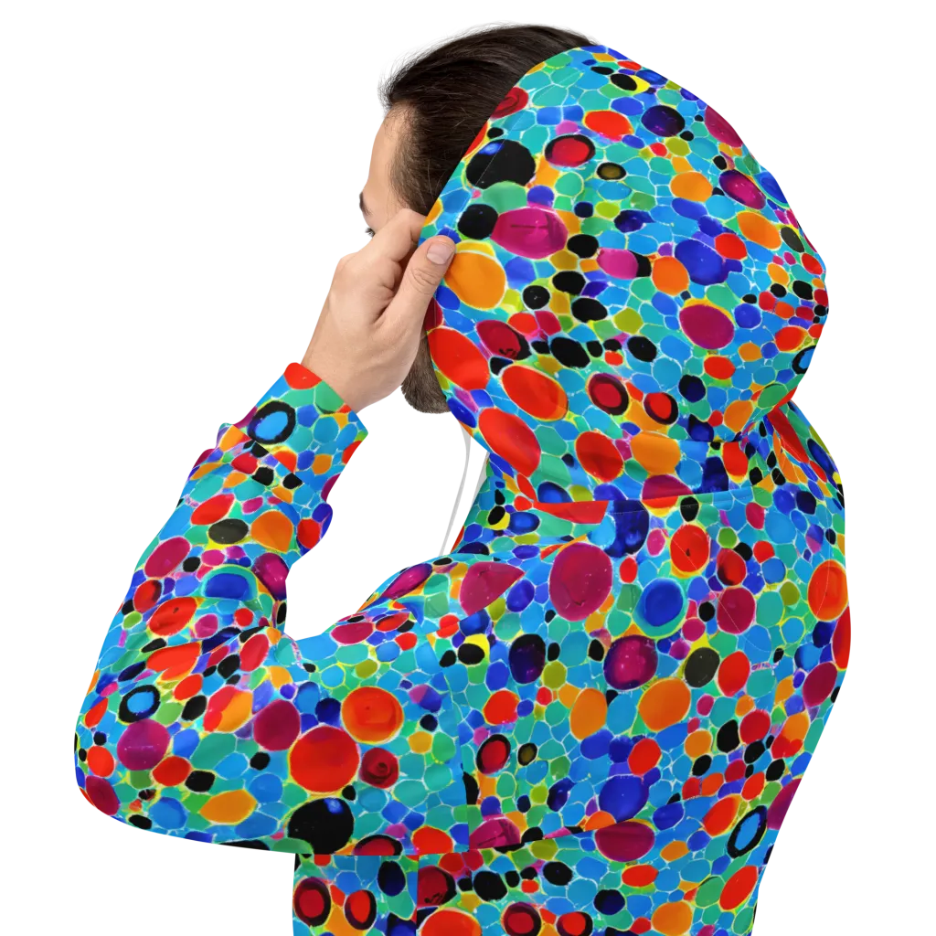 Prismatic Pebbles on Hoodie — Back