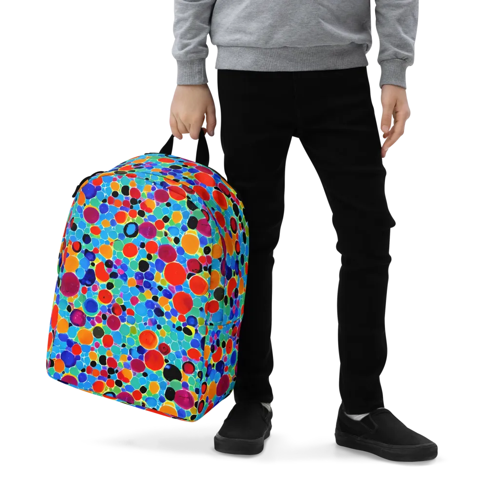 Prismatic Pebbles on Minimalist Backpack — Zoomed-in
