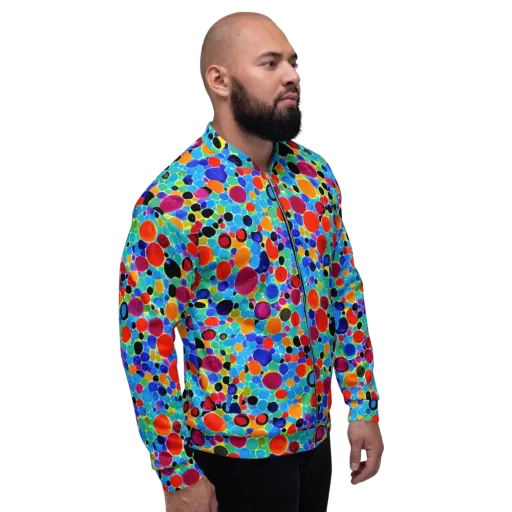 Prismatic Pebbles on a Bomber Jacket