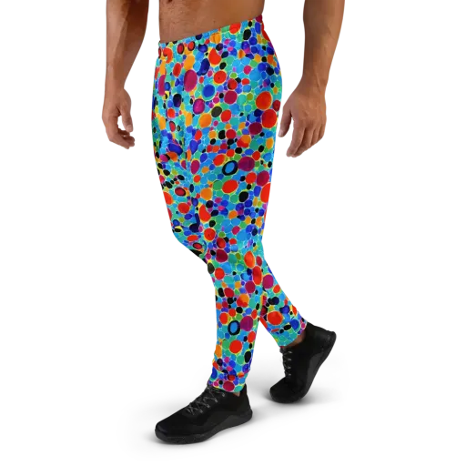 Prismatic Pebbles on a Men's Joggers