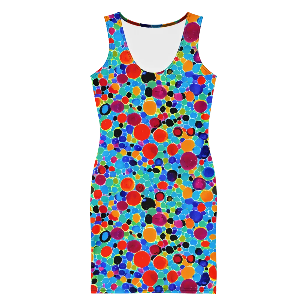 Prismatic Pebbles on Bodycon Dress — Front