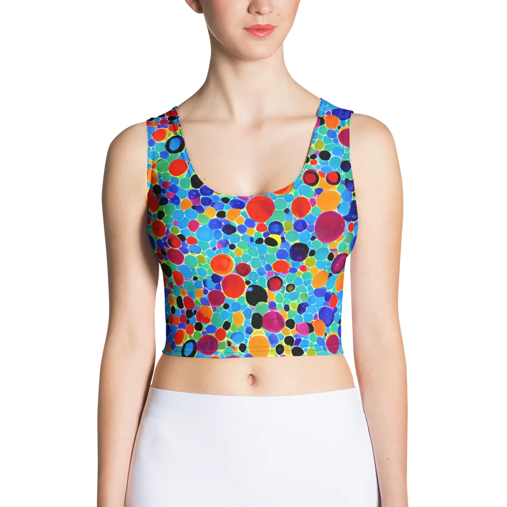 Prismatic Pebbles on Crop Top — Front