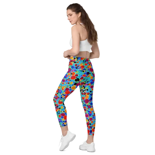 Prismatic Pebbles on a Leggings with Pockets