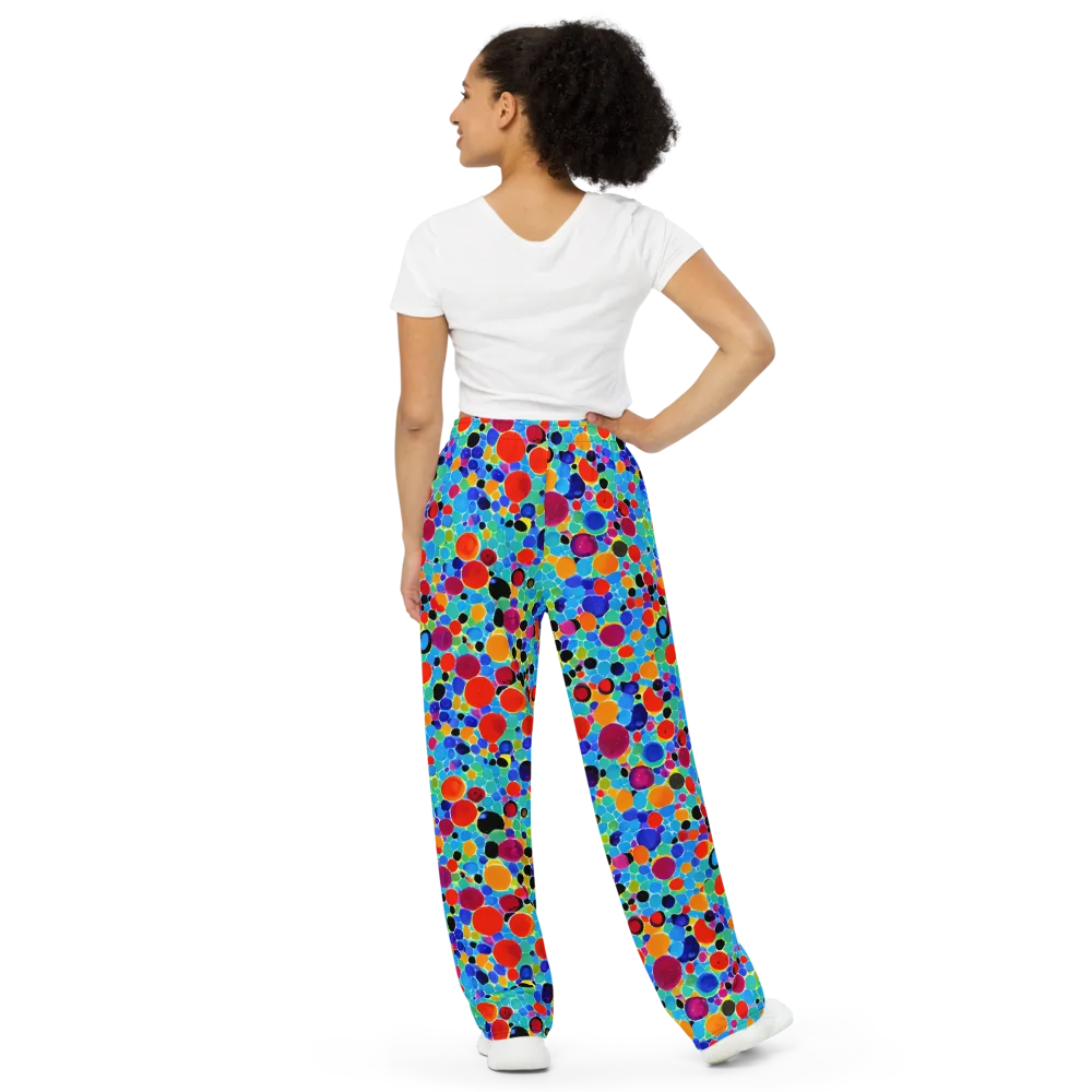 Prismatic Pebbles on Wide-Leg Pants — Back