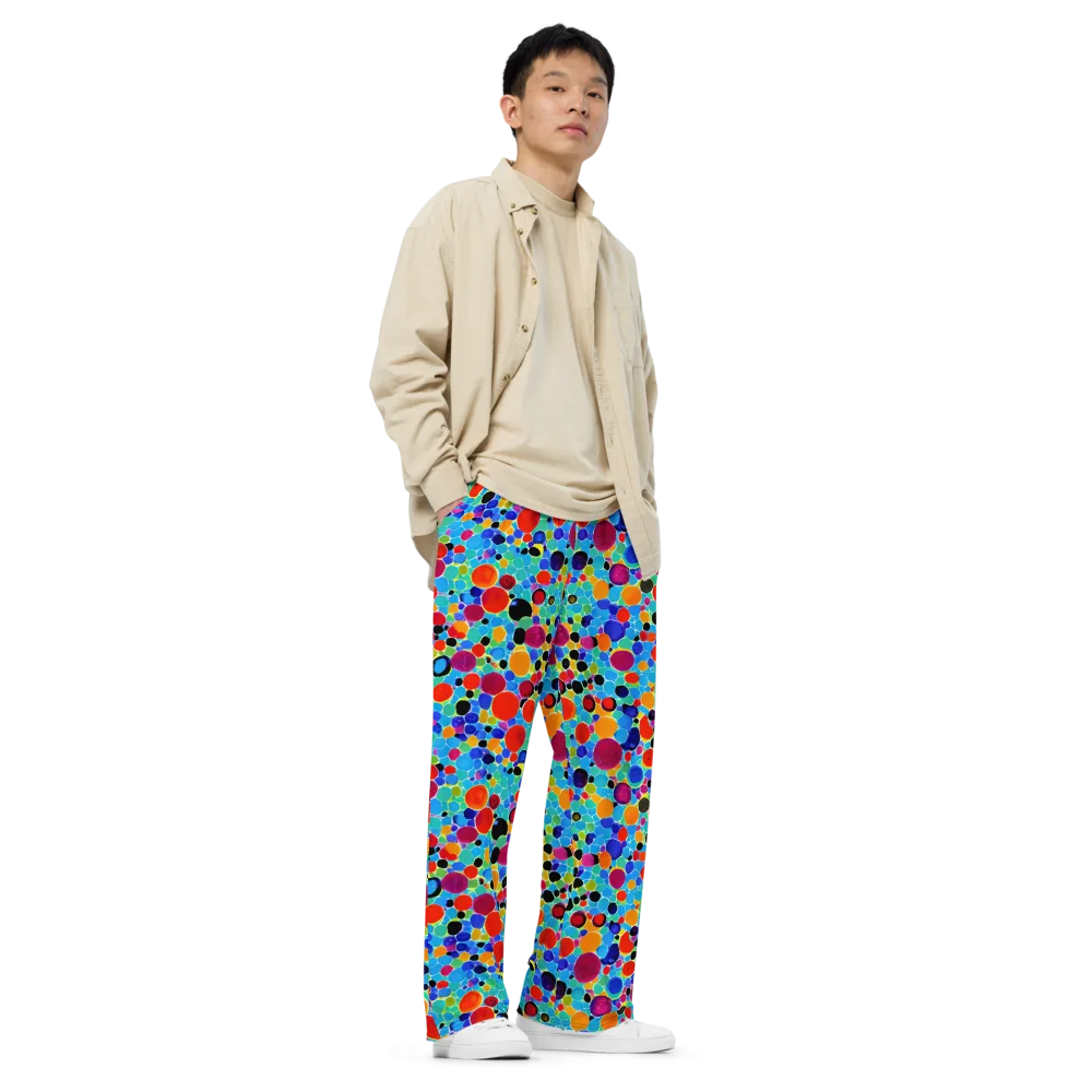 Prismatic Pebbles on Wide-Leg Pants — Right Front