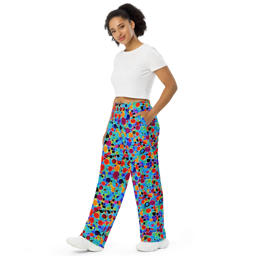 Prismatic Pebbles on Wide-Leg Pants — Left Front