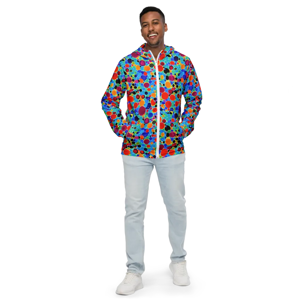 Prismatic Pebbles on Men's Windbreaker — Front