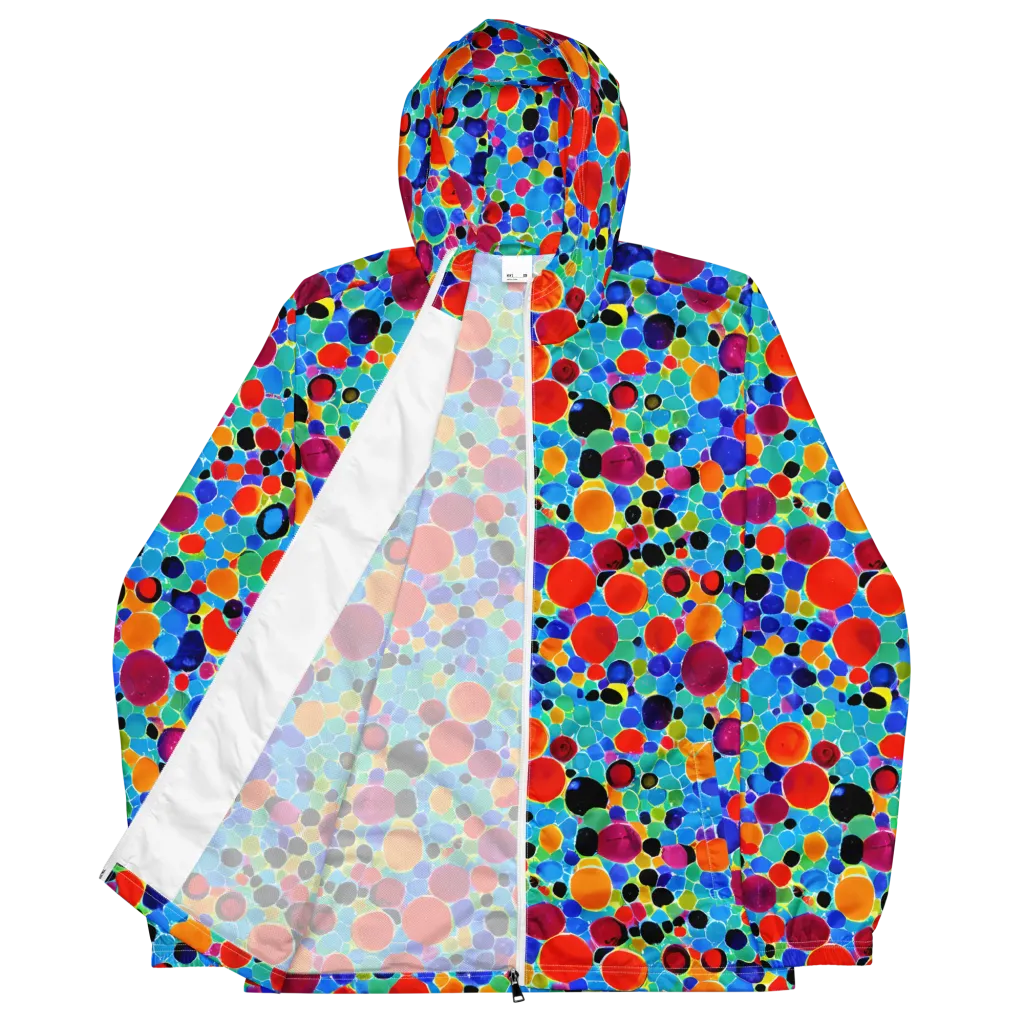 Prismatic Pebbles on Men's Windbreaker — Front