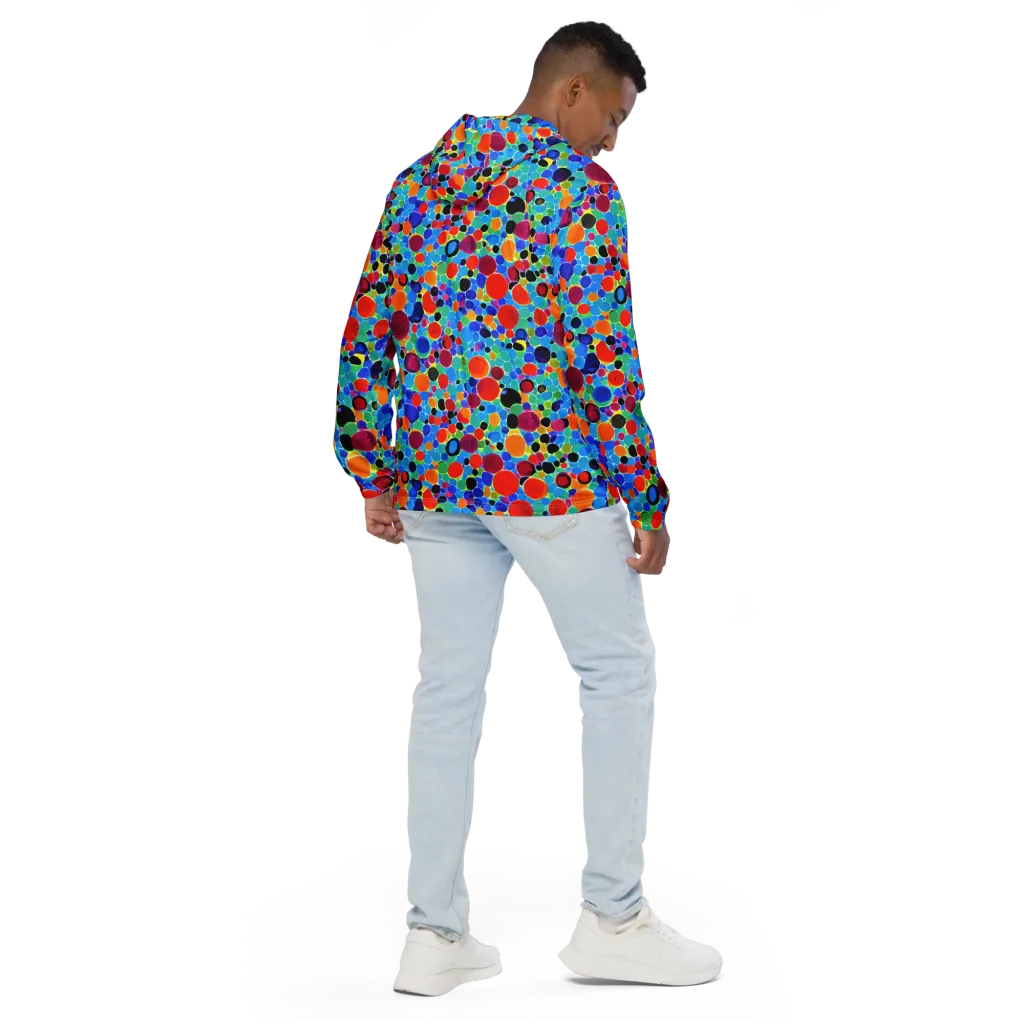 Prismatic Pebbles on Men's Windbreaker — Back
