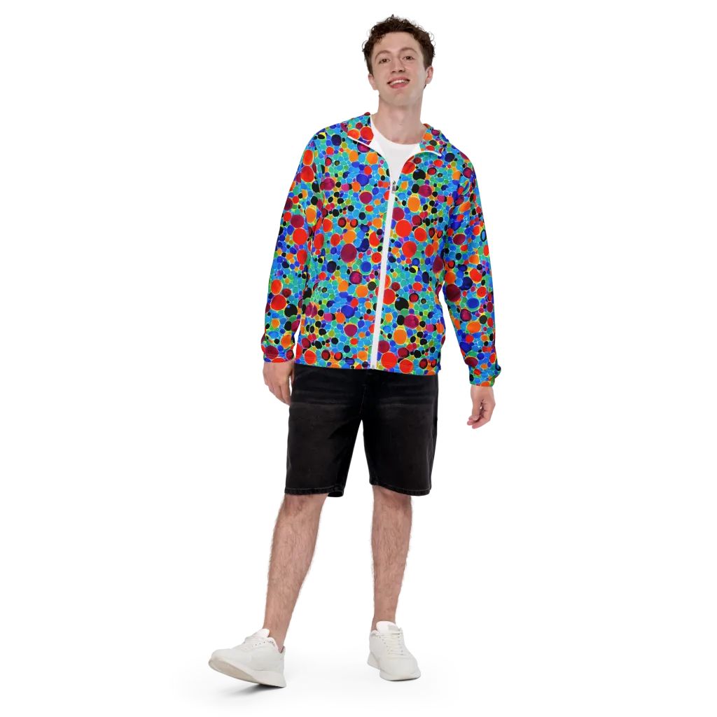 Prismatic Pebbles on Men's Windbreaker — Front