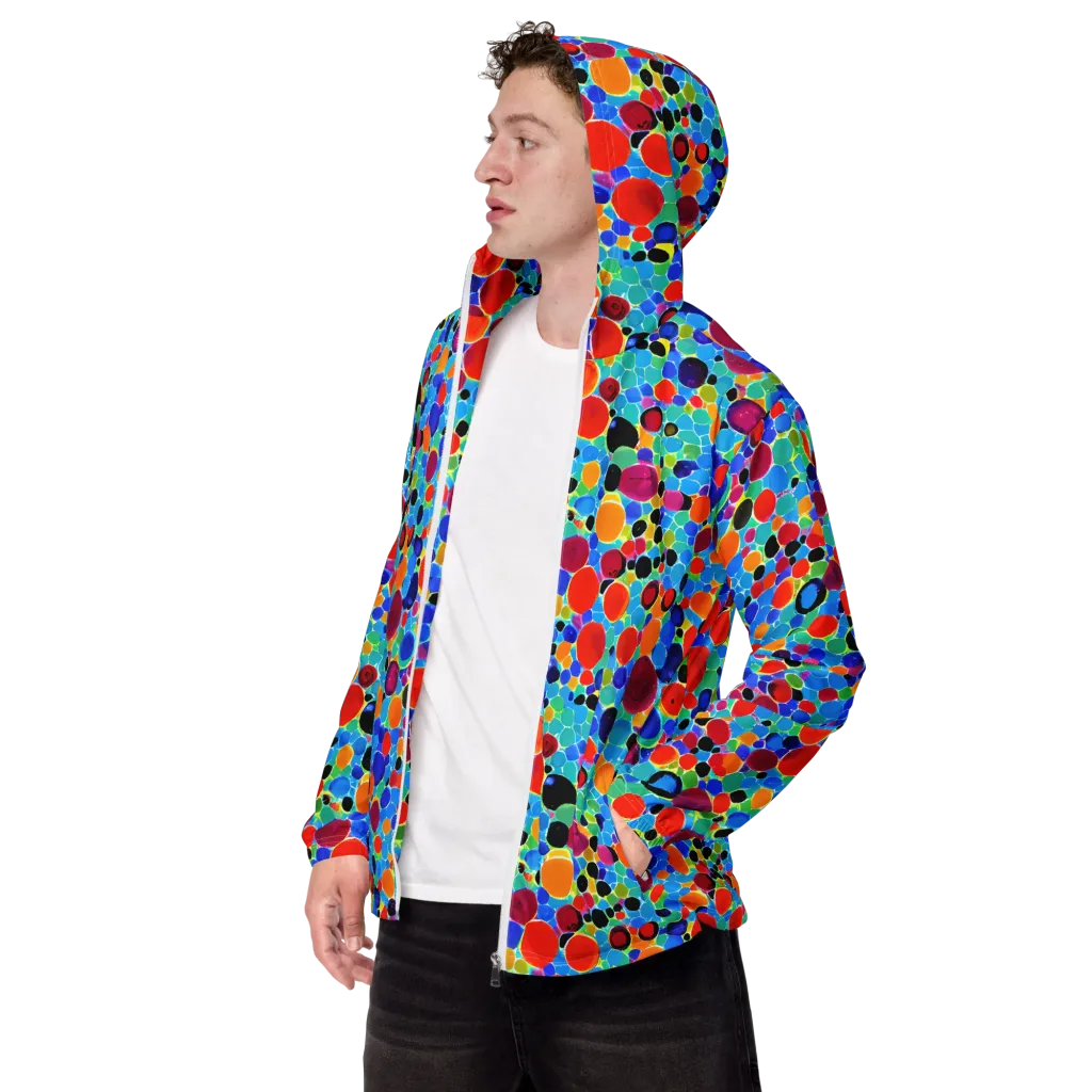 Prismatic Pebbles on Men's Windbreaker — Left Front
