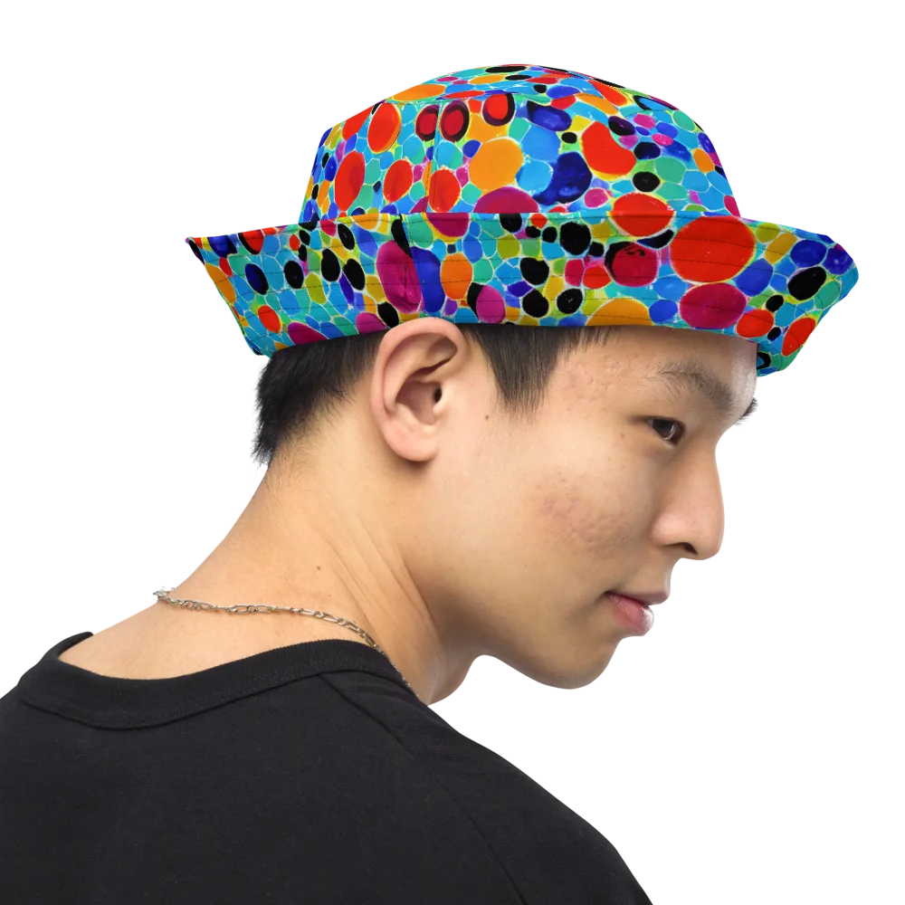 Prismatic Pebbles on Reversible Bucket Hat — Right Outside