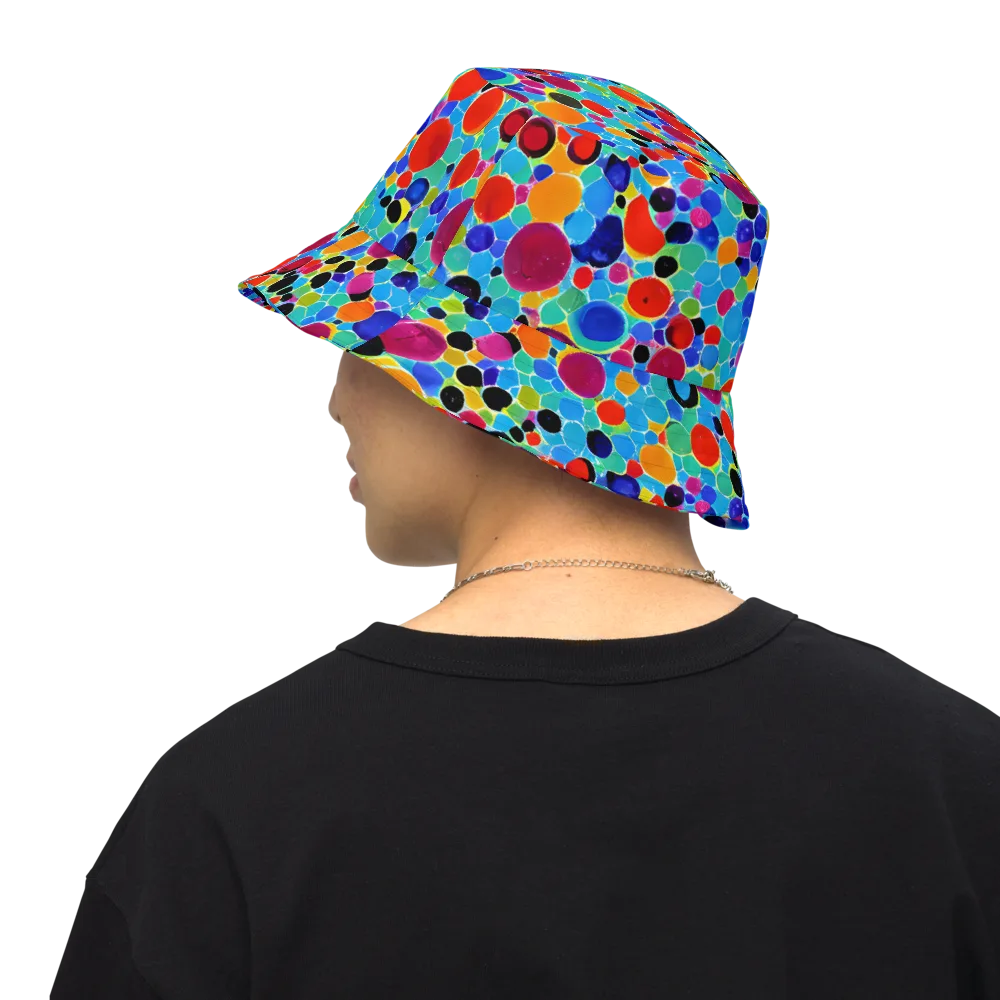 Prismatic Pebbles on Reversible Bucket Hat — Back Inside